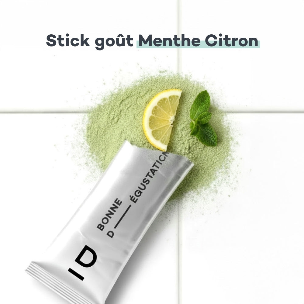 Sticks Détox D-LAB — saveur menthe-citron préparation