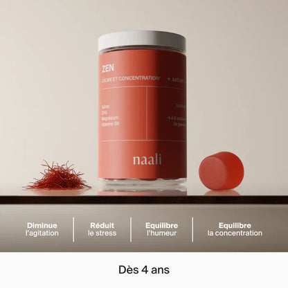 Naali Zen - Saffron-flavored gummies for ages 4 and up (Formerly Zenkids)