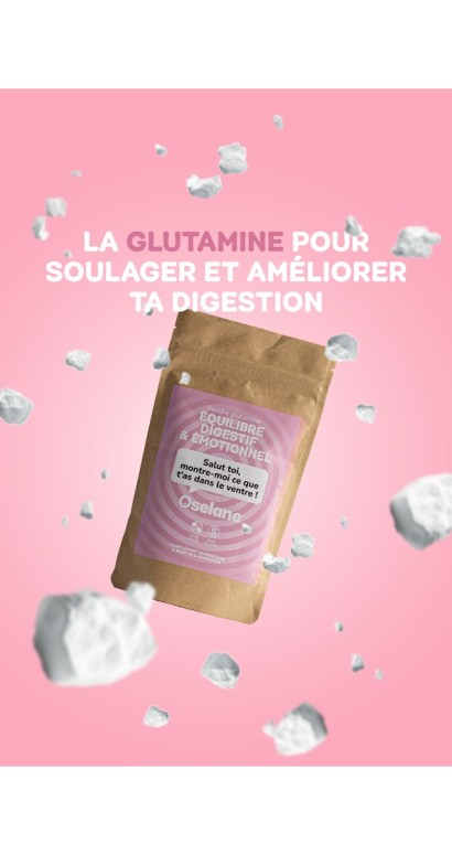 Équilibre Digestif & Émotionnel – Poudre de L-Glutamine | Oselane
